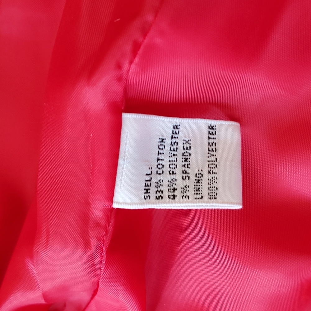 Chaus Red/gold hardware satin lined jacket - Picture 8 of 8